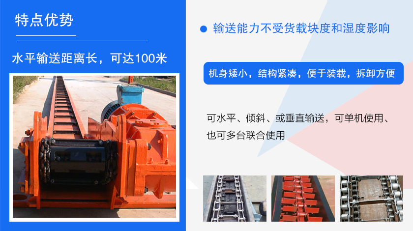 可多點(diǎn)進(jìn)料、多點(diǎn)卸料、能反向運(yùn)行，機(jī)殼密封性好，無粉塵污染